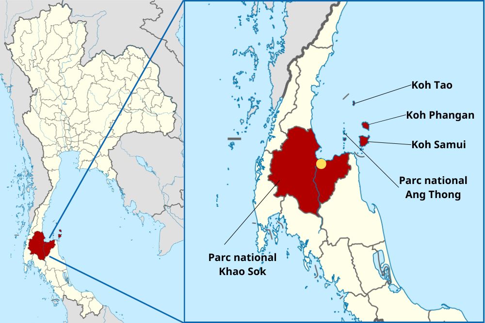 Surat Thani Map