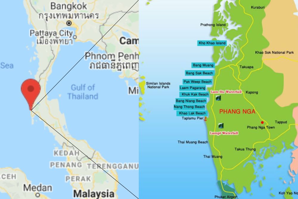 Mapa de Khao Lak